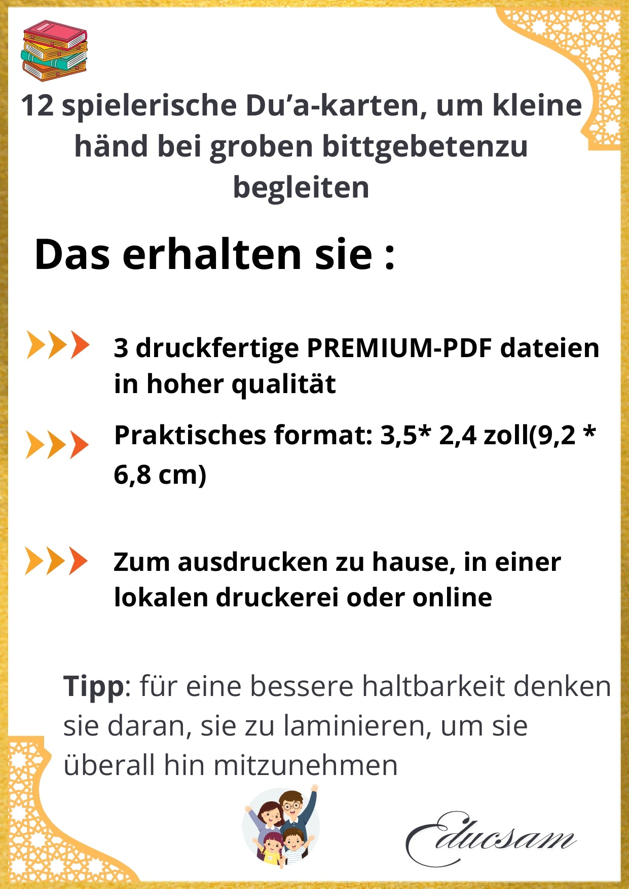 Dua karten für kinder